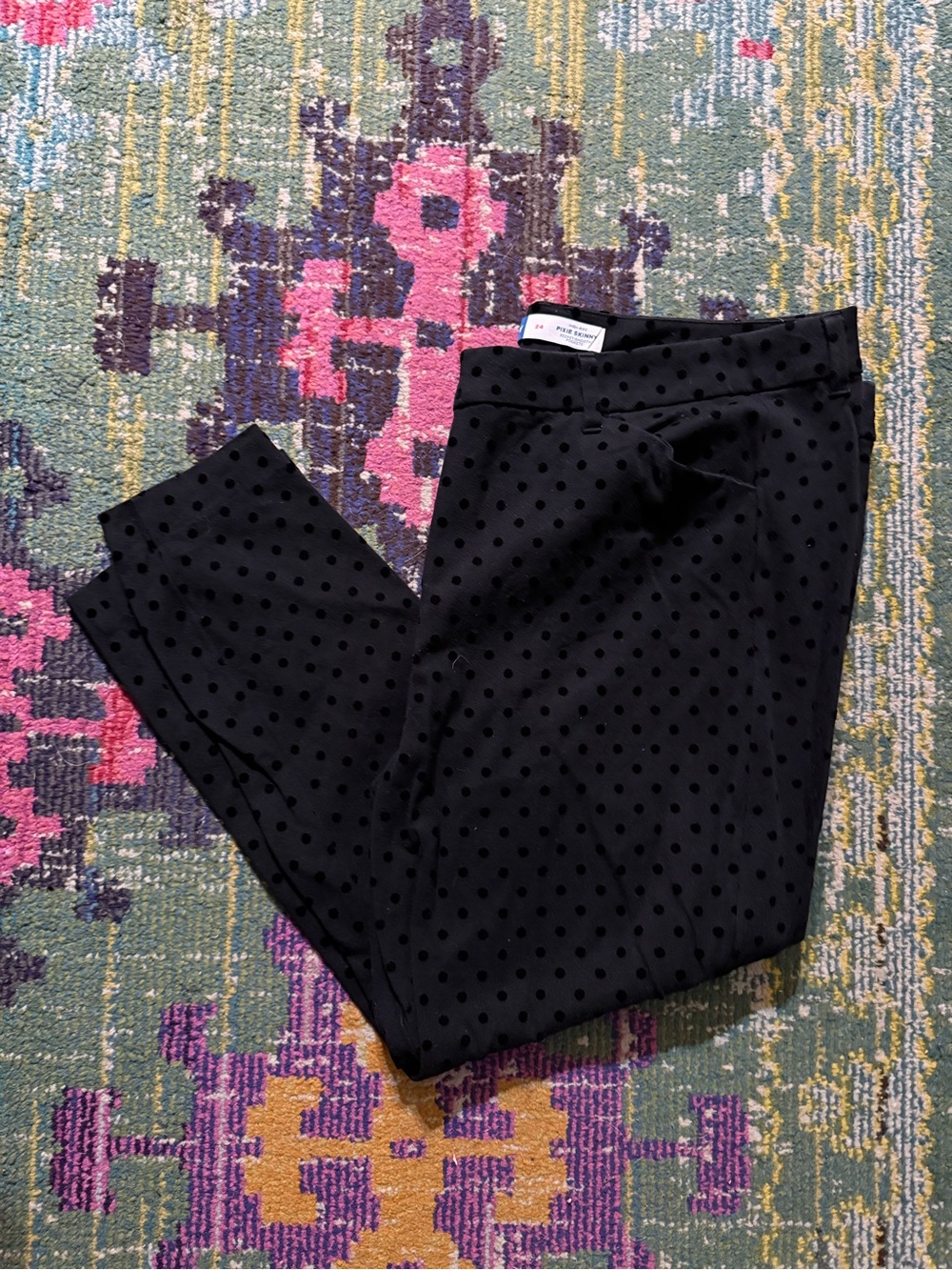 Black Polka Dot Dress Pants